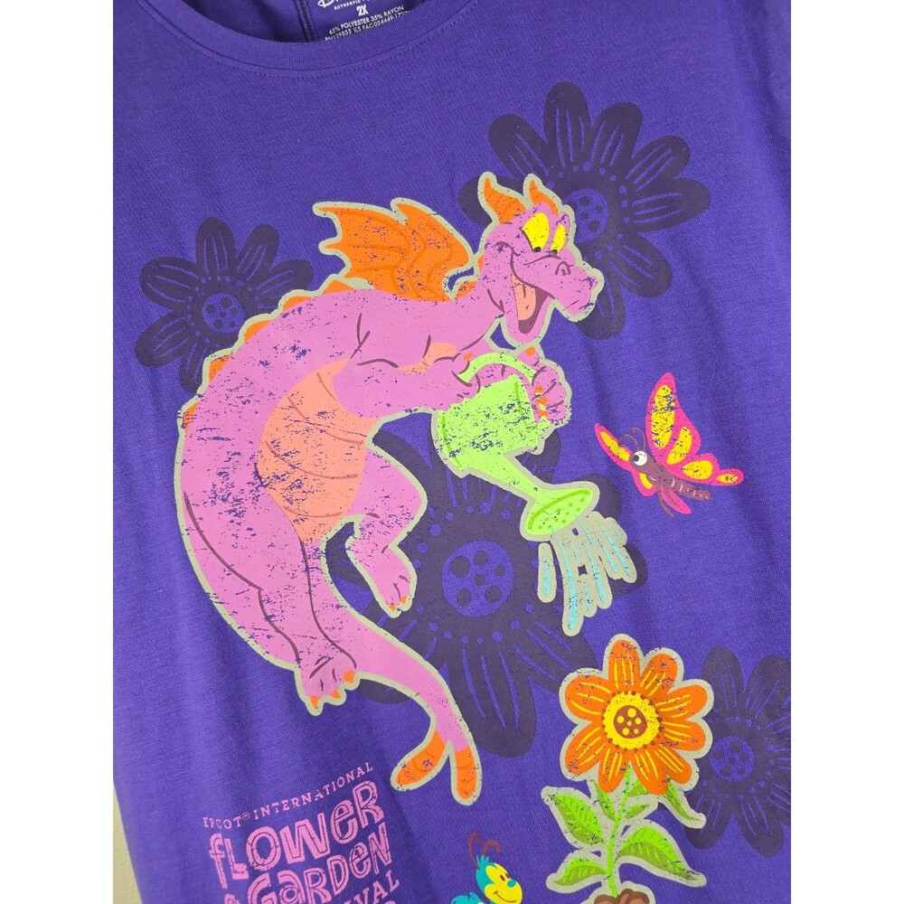Disney EPCOT Figment 25th Anniversary 2018 Flower & Garden Festival Shirt 2x AD - Picture 2 of 7